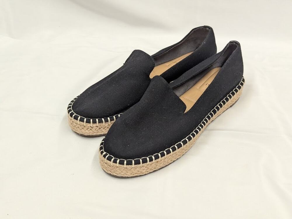 Joie Women’s black Cara Canvas Espadrille casual Slip On Shoes Size 10 EUC